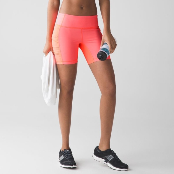 Lululemon Speed Track Short - Grapefruit Hot Pink - Picture 1 of 10